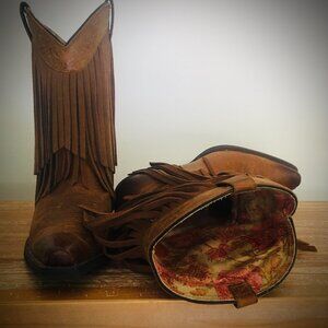 Ariat Womens Western Leather Fringe Boots